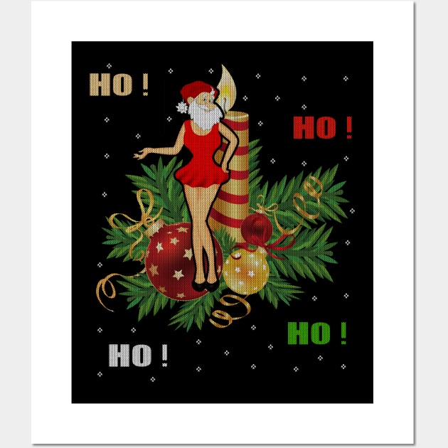 novelty jumper ho ho ho Wall Art by pmeekukkuk